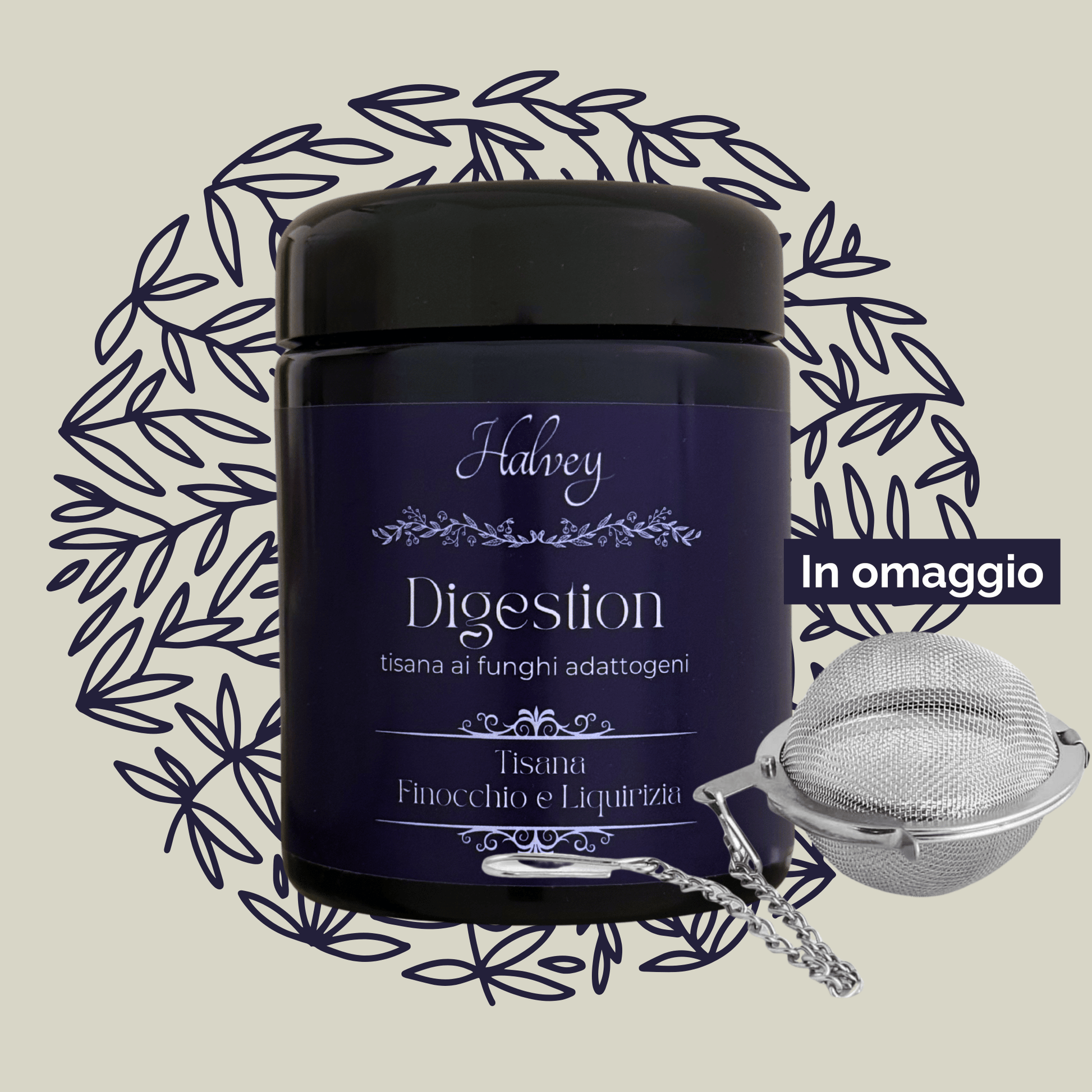 DIGESTION - Tisana ai Funghi adattogeni - Halvey